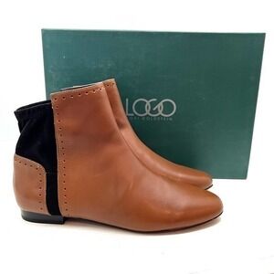 NEW LOGO By Lori Goldstein GABBI Brown Cognac chelsea Ankle Booties size 7